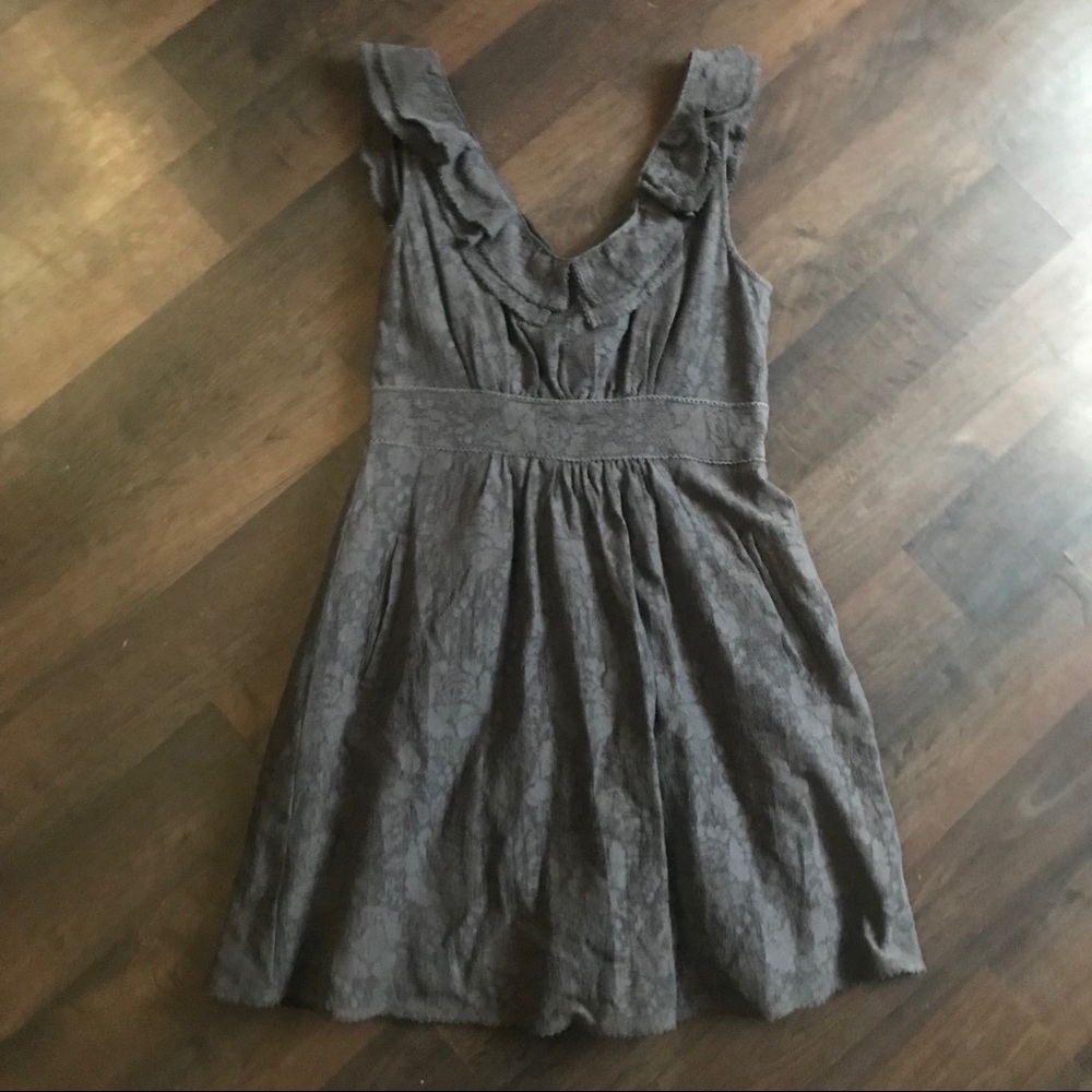 Anthropologie Gray Cocktail Dress
